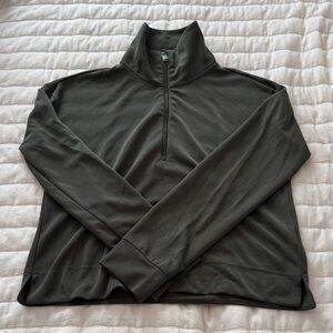 Athleta Army green Half-Zip Seasoft pullover